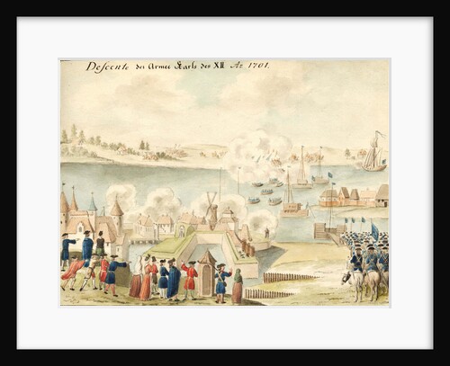 Charles XII is crossing the Düna 1701, 1770-1780s by Johann Christoph Brotze