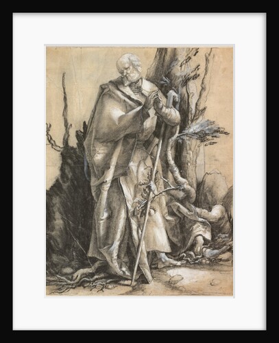 Bearded Saint with walking stick, c. 1516 by Matthias Grünewald