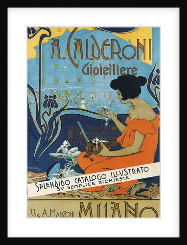 Jeweller A. Calderoni (A. Calderoni Gioielliere), Milano, 1898 by Adolfo Hohenstein