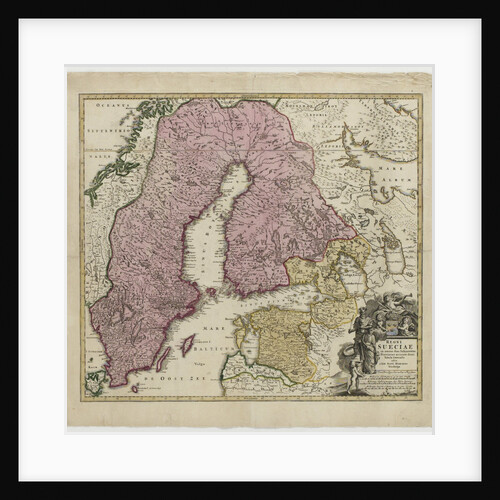 Regni Sueciae, ca 1730 by Johann Baptist Homann