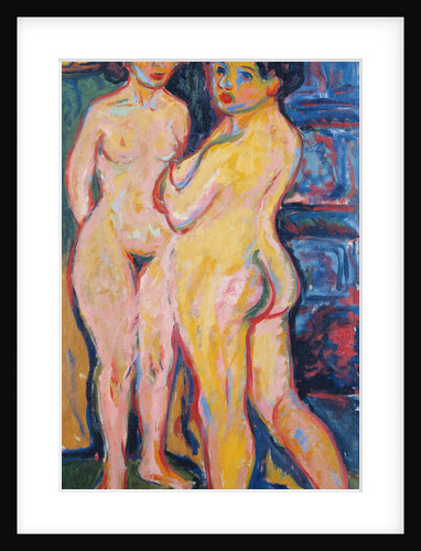 Nudes Standing by Stove, 1908 by Ernst Ludwig Kirchner