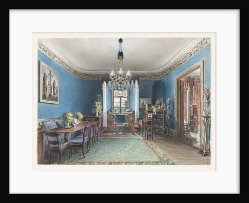The Blue Room, Schloss Fischbach, 1846 by Friedrich Wilhelm Klose