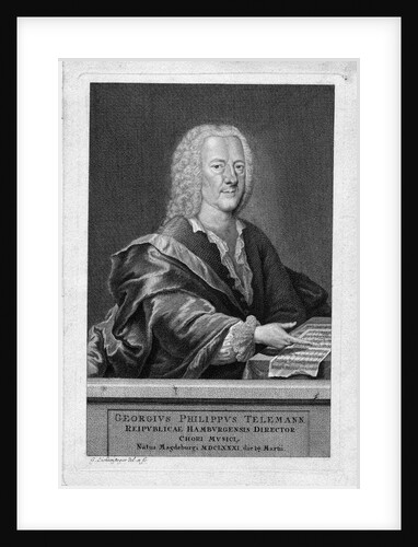 Portrait of Georg Philipp Telemann by Georg Lichtensteger