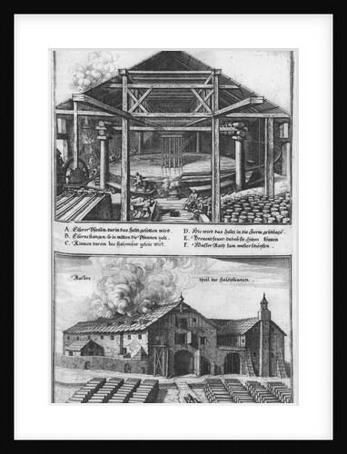 Die Saltzpan zu Hallstätt. by Caspar Merian