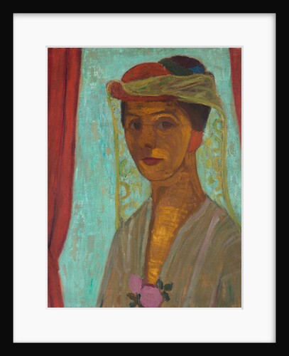Self-portrait with hat and veil, 1906-1907 by Paula Modersohn-Becker