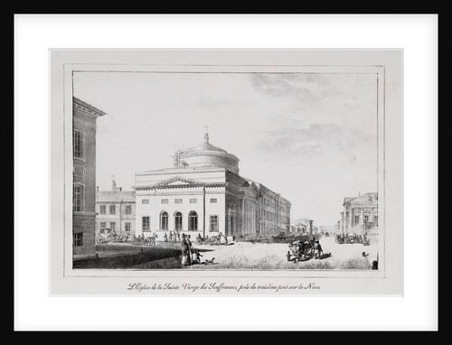 The Church of Joy of all who sorrow (Series Views of Saint Petersburg), 1820s by Alexander Pluchart