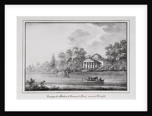 Summer House of Countess de Laval on the Aptekarsky Island (Series Views of Saint Petersburg), 1820s by Alexander Pluchart