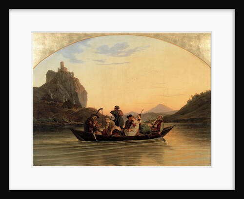 Crossing at Schreckenstein, 1837 by Adrian Ludwig Richter