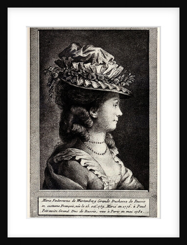 Portrait of Sophie Dorothea of Württemberg, Early 19th cen by Anonymous