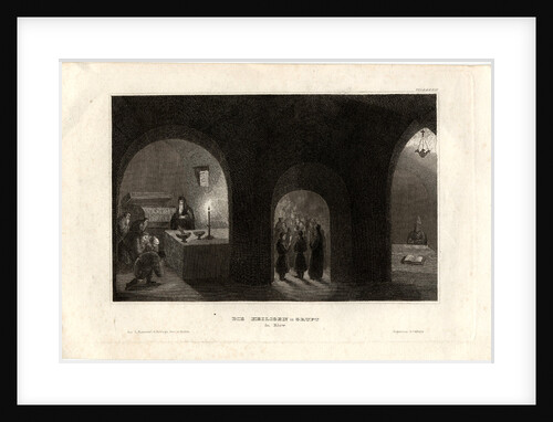 Interior view of the Holy Tomb in the Kiev Monastery of the Caves, 1850 by Anonymous