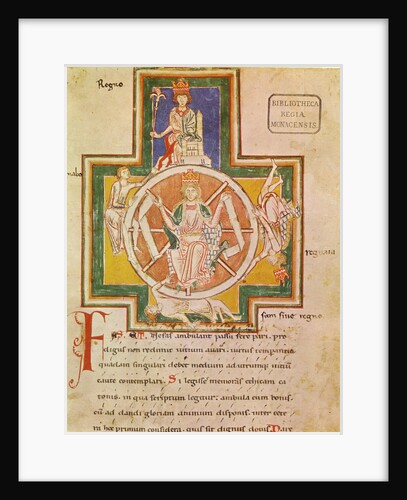 The Wheel of Fortune (Rota Fortunae) from Carmina Burana, ca 1230 by Anonymous