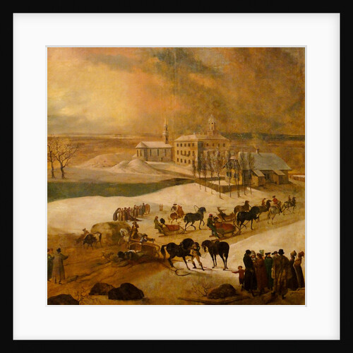 Winter view of Poltsamaa castle (Detail), 1793 by Friedrich Hartmann Barisien