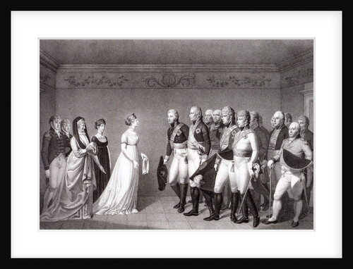 The Meeting Between Luise of Prussia and the Crown Prince Alexander of Russia in Memel, 1805 by Johann Friedrich Bolt