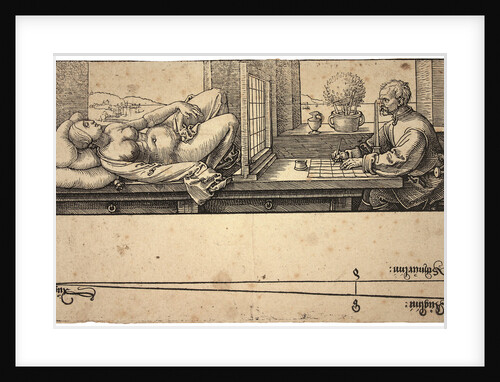Artist Drawing a Nude with Perspective Device, 1538 by Albrecht Dürer