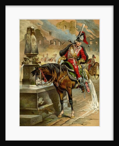 Illustration to the book The Surprising Adventures of Baron Münchhausen by Rudolph Erich Raspe, 1896 by Gottfried Franz