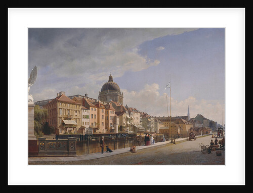 Rear view of the Houses at Schloßfreiheit, 1855 by Johann Philipp Eduard Gaertner