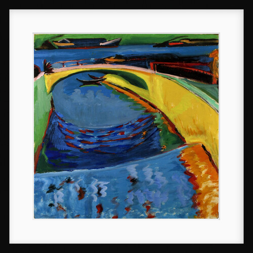 Bridge at the mouth of the river Prießnitz, c. 1910 by Ernst Ludwig Kirchner