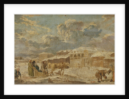 City Square in Winter, Second Half of the 18th cen by Karl Friedrich Knappe