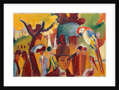 Small Zoological Garden in Brown and Yellow, 1912 by August Macke