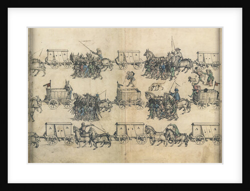 Army train by Master of the Housebook of Wolfegg Castle
