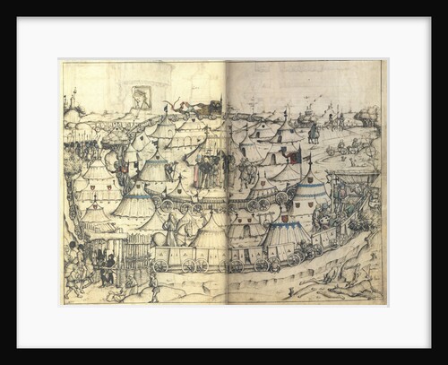 The Wagon Fort by Master of the Housebook of Wolfegg Castle