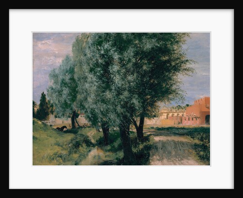 Building Site with Willows, 1846 by Adolph Friedrich von Menzel