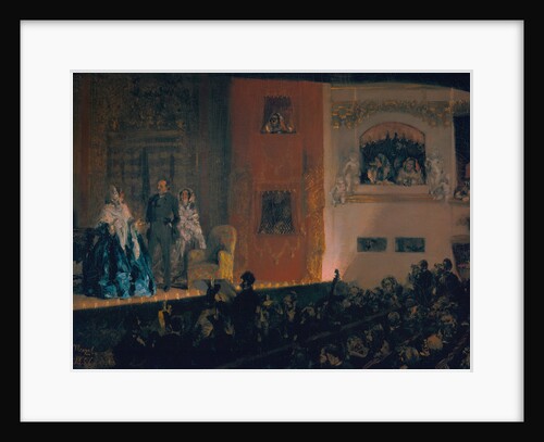 Théâtre du Gymnase in Paris, 1856 by Adolph Friedrich von Menzel