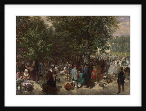 Afternoon in the Tuileries Gardens, 1867 by Adolph Friedrich von Menzel