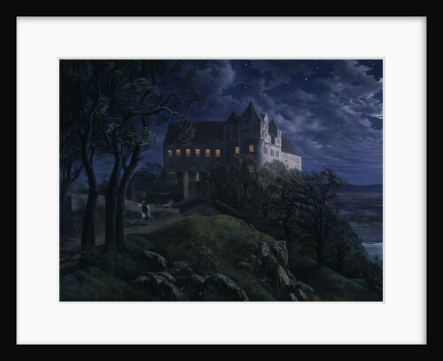 Castle Scharfenberg at Night, 1827 by Ernst Ferdinand Oehme