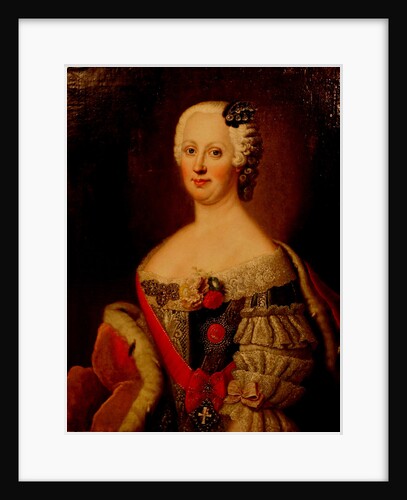 Portrait of Johanna-Elizabeth, Electress of Anhalt-Zerbst, Mother of Catherine II, 1740s by Antoine Pesne