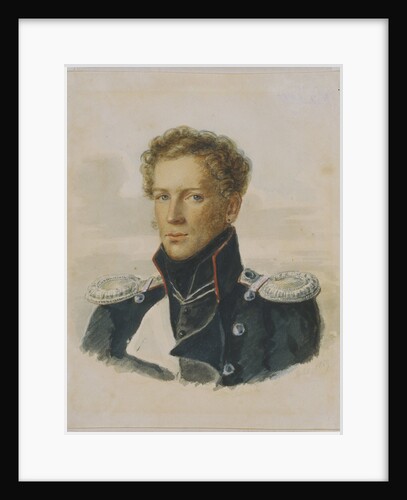 Sergey Lanskoy, Officer of the Chevalier Guard, 1829 by Alois Gustav Rockstuhl