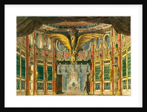Stage design for the opera The Bronze Horse by D. Auber, 1837 by Andreas Leonhard Roller