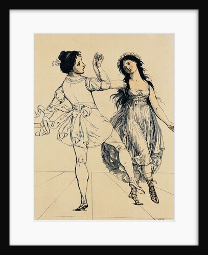 The dancing couple Maria and Salvatore Viganò, ca 1797 by Johann Gottfried Schadow