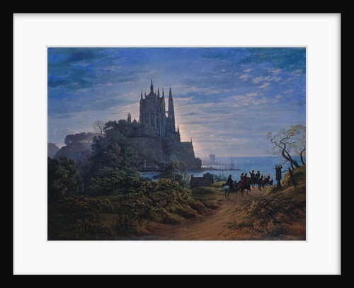 Gothic Church on a Rock by the Sea, 1815 by Karl Friedrich Schinkel