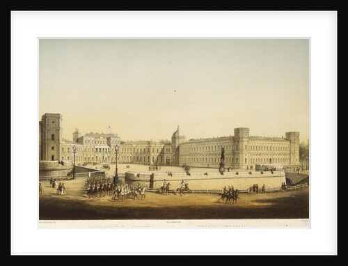 View of the Main Gatchina palace, Mid of the 19th cen by Carl Schulz