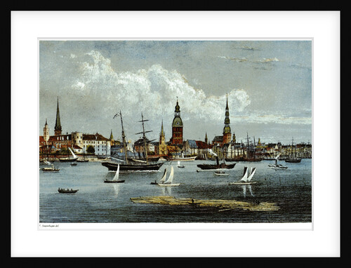 View of Riga, ca 1855 by Wilhelm Siegfried Stavenhagen