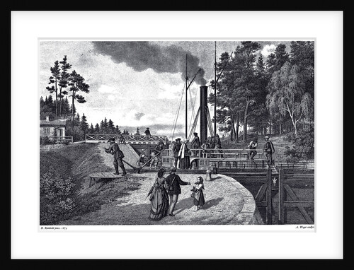 View of the Juustila Lock in Finland, 1873 by August Weger