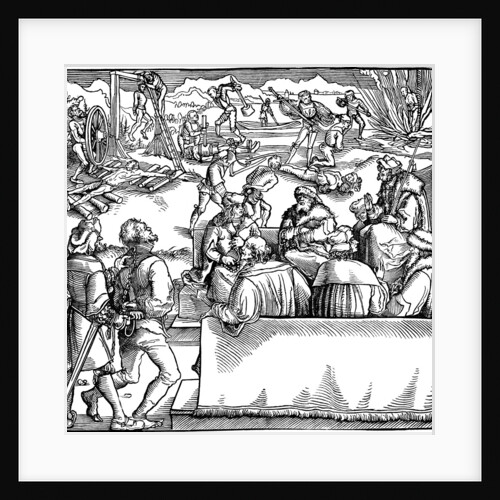 Court session. Illustration from the book Phisicke Against Fortune by Petrarch, 1532 by Hans Weiditz the Younger