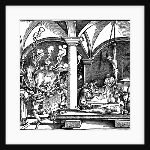 Torture. Illustration from the book Phisicke Against Fortune by Petrarch, 1532 by Hans Weiditz the Younger