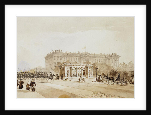 View of the Anichkov Palace in St Petersburg, 1843 by Johann Baptist Weiss