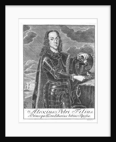 Portrait of Tsarevich Alexei Petrovich of Russia, ca 1730 by Christian Albrecht Wortmann