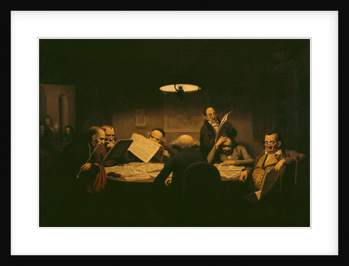 The Reading Room, 1843 by Johann Peter Hasenclever