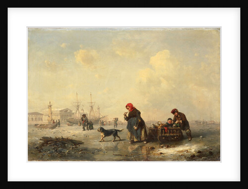 Neva in Saint Petersburg in Winter, 1844 by Ferdinand Theodor Hildebrandt