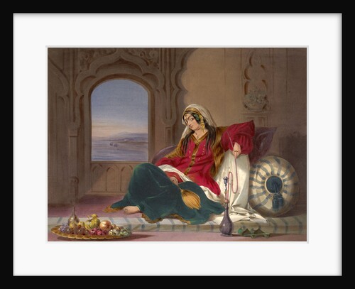 Kandahar Lady of Rank, Engaged in Smoking, 1848 by Robert Carrick