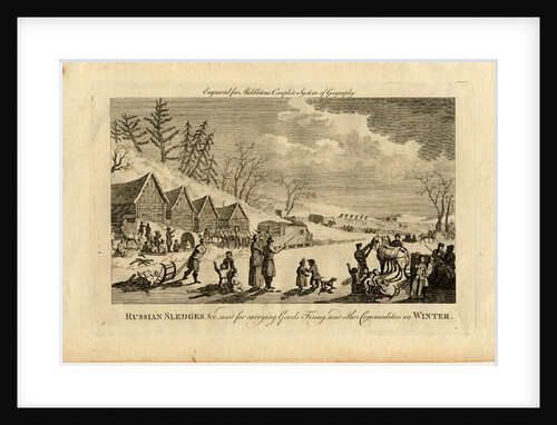 Russian Sleds in Winter, 1750 by Anonymous
