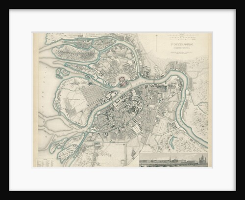 Map of Petersburg, 1834 by W.B. Clarke