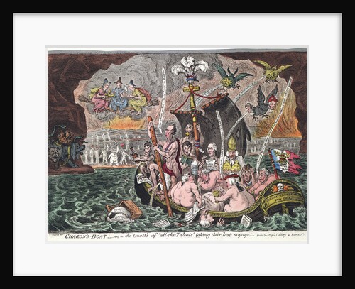Charons Boat or The Ghosts of all the Talents taking their last voyage, 1807 by James Gillray