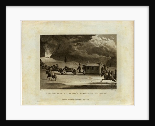 The Empress of Russia Travelling across the country, 1784 by Conrad Martin Metz