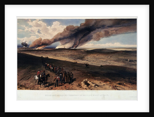 The Redan and the British trenches by William Simpson
