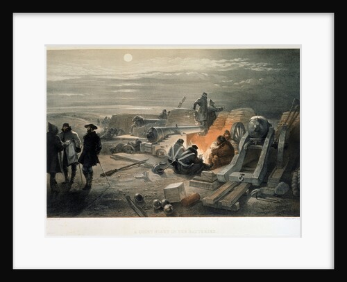 A quiet night in the batteries, 1855 by William Simpson